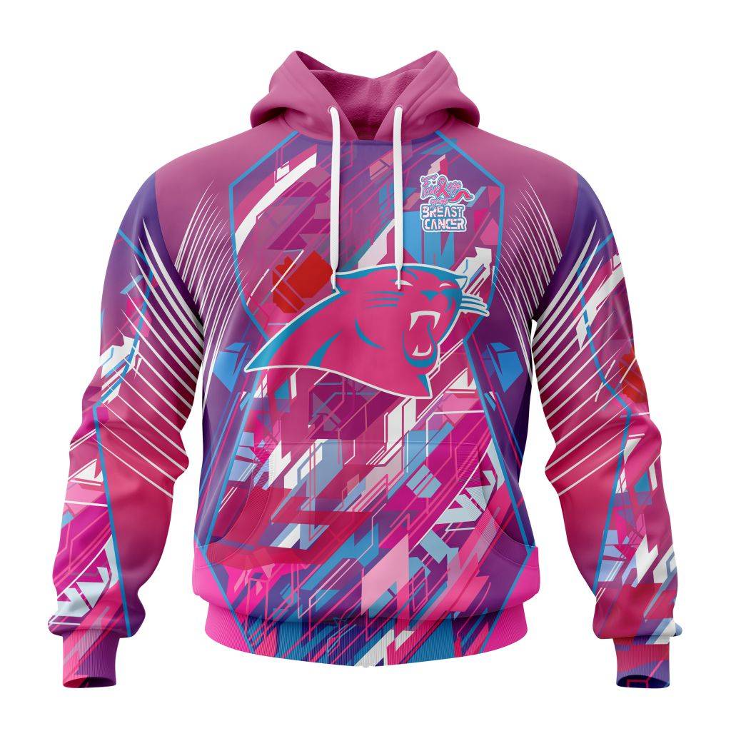 Customized Nfl Carolina Panthers I Pink I Can Fearless Again Breast Cancer Hoodie