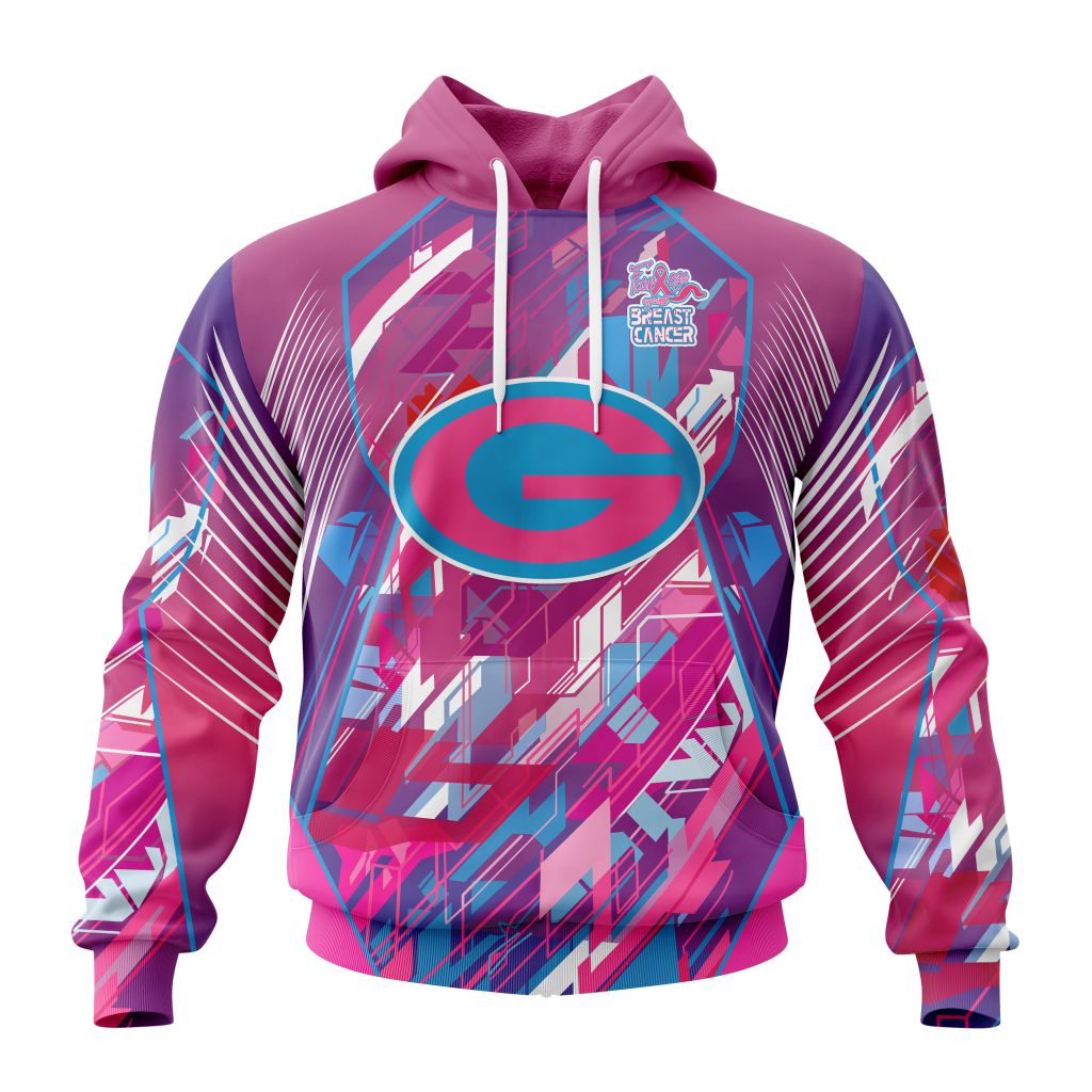 Customized Nfl Green Bay Packers I Pink I Can Fearless Again Breast Cancer Hoodie