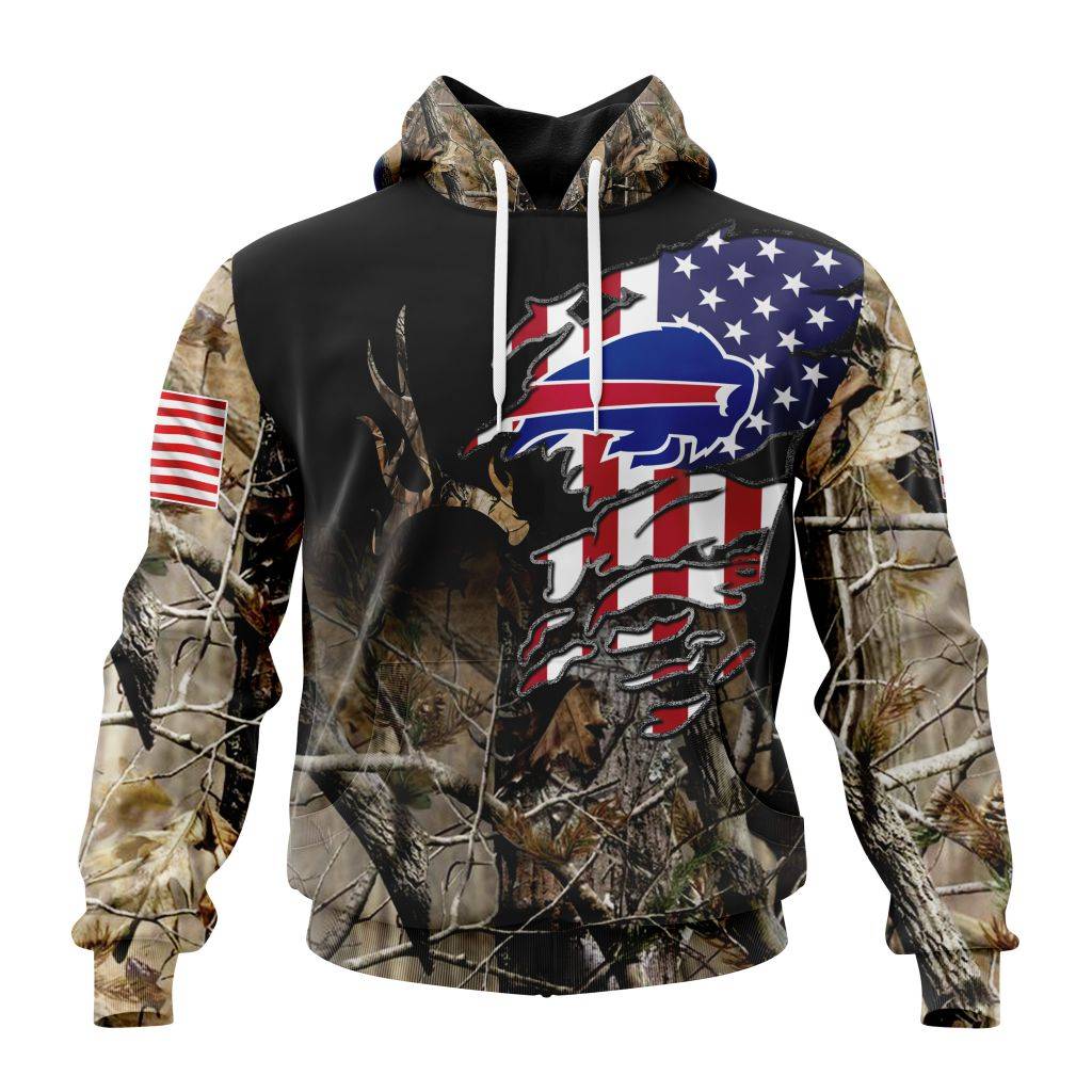 Customized Nfl Buffalo Bills Special Camo Realtree Hunting Hoodie