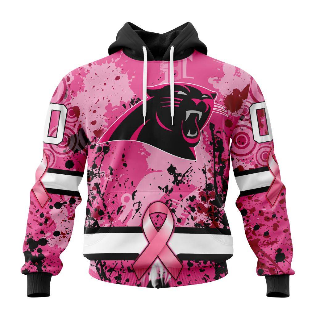 Customized Nfl Carolina Panthers I Pink I Can In October We Wear Pink Breast Cancer Hoodie