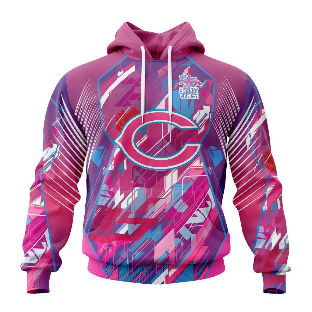 Customized Nfl Chicago Bears I Pink I Can Fearless Again Breast Cancer Hoodie