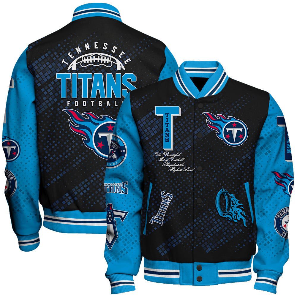 Tennessee Titans Personalized Baseball Jacket