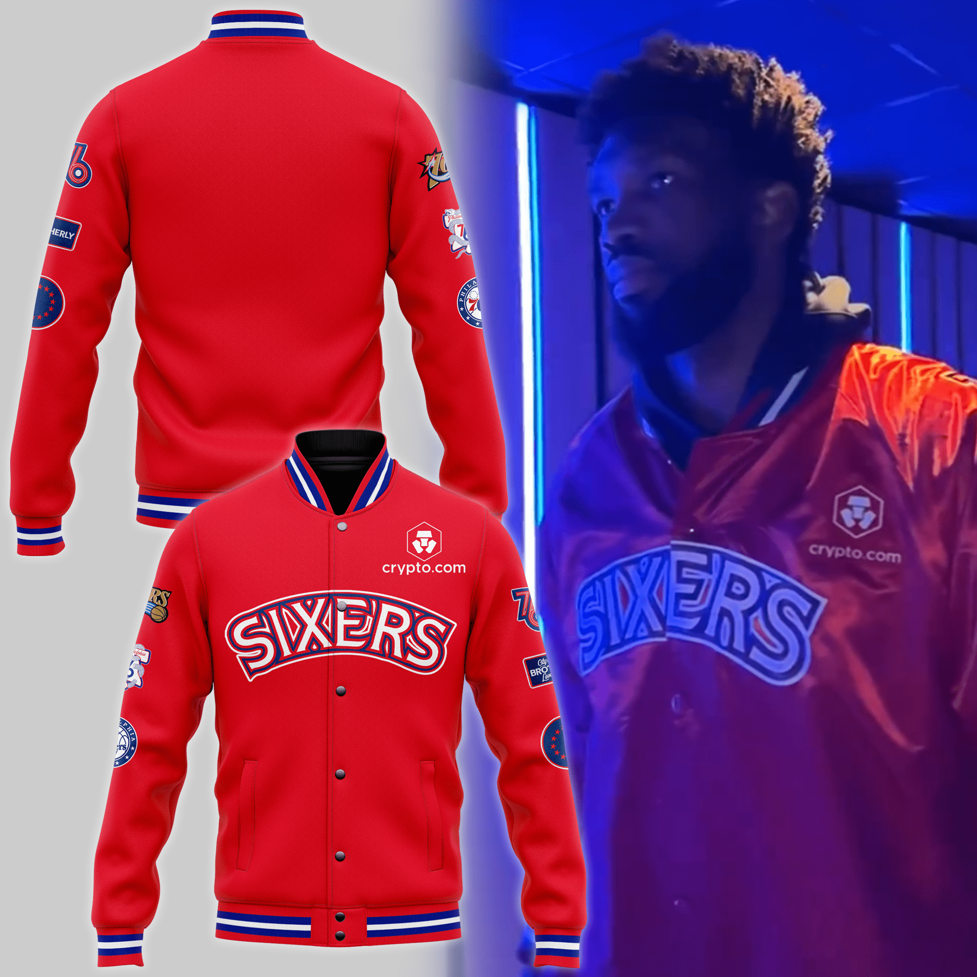 Sixers Philadelphia 76ers Basketball Team Baseball Jacket For Men Women