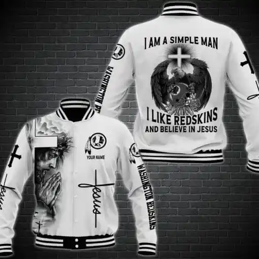 Washington Redskins Personalized Baseball Jacket