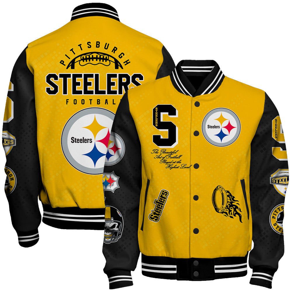 Pittsburgh Steelers Personalized Baseball Jacket