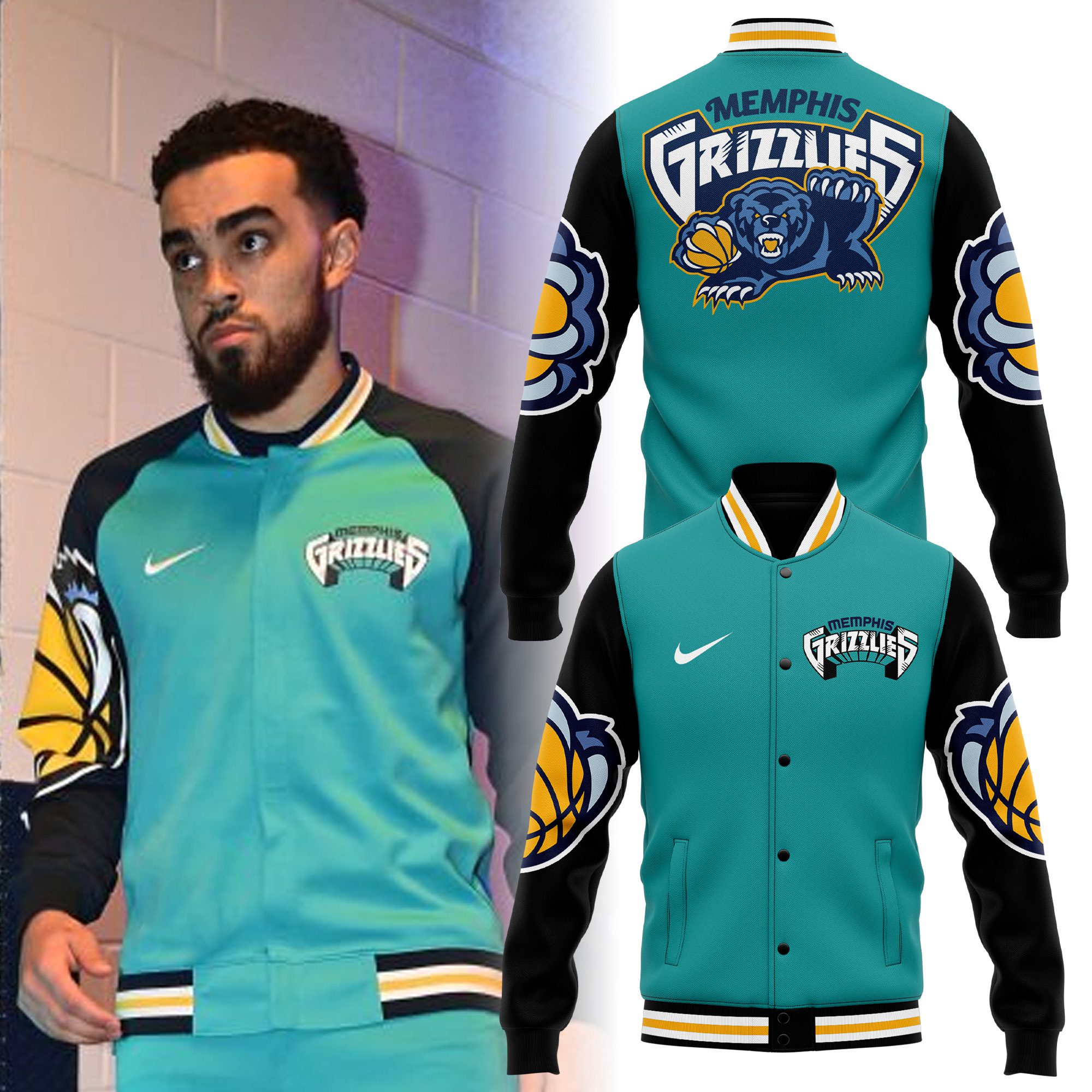 Limited Edition Memphis Grizzlies Baseball Jacket