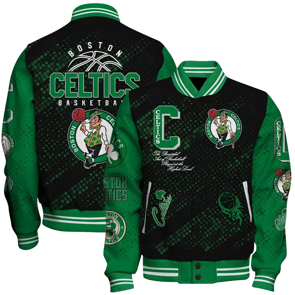 Boston Celtics 18-Time NBA Finals Champions Baseball Jacket For Fans