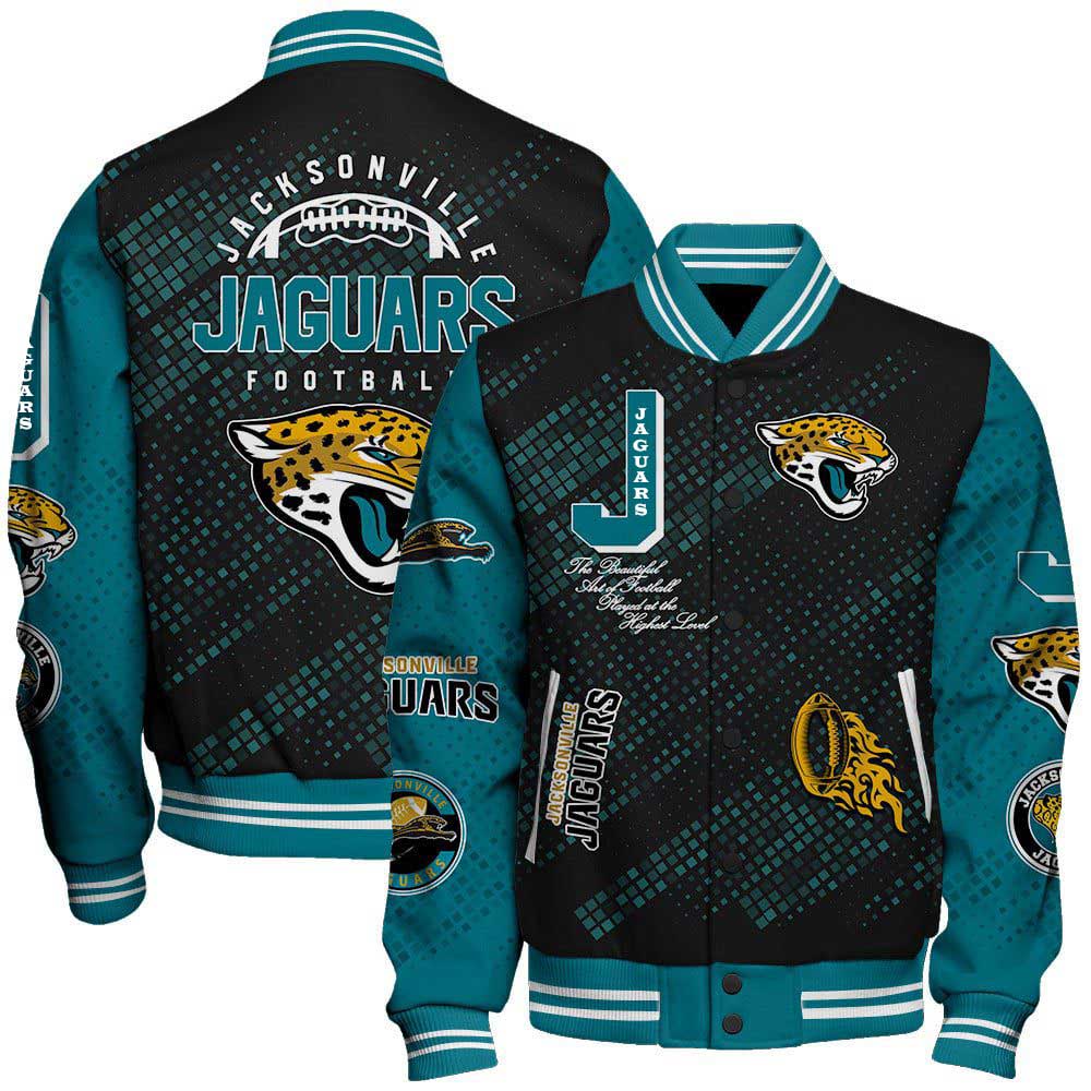 Jacksonville Jaguars Personalized Baseball Jacket