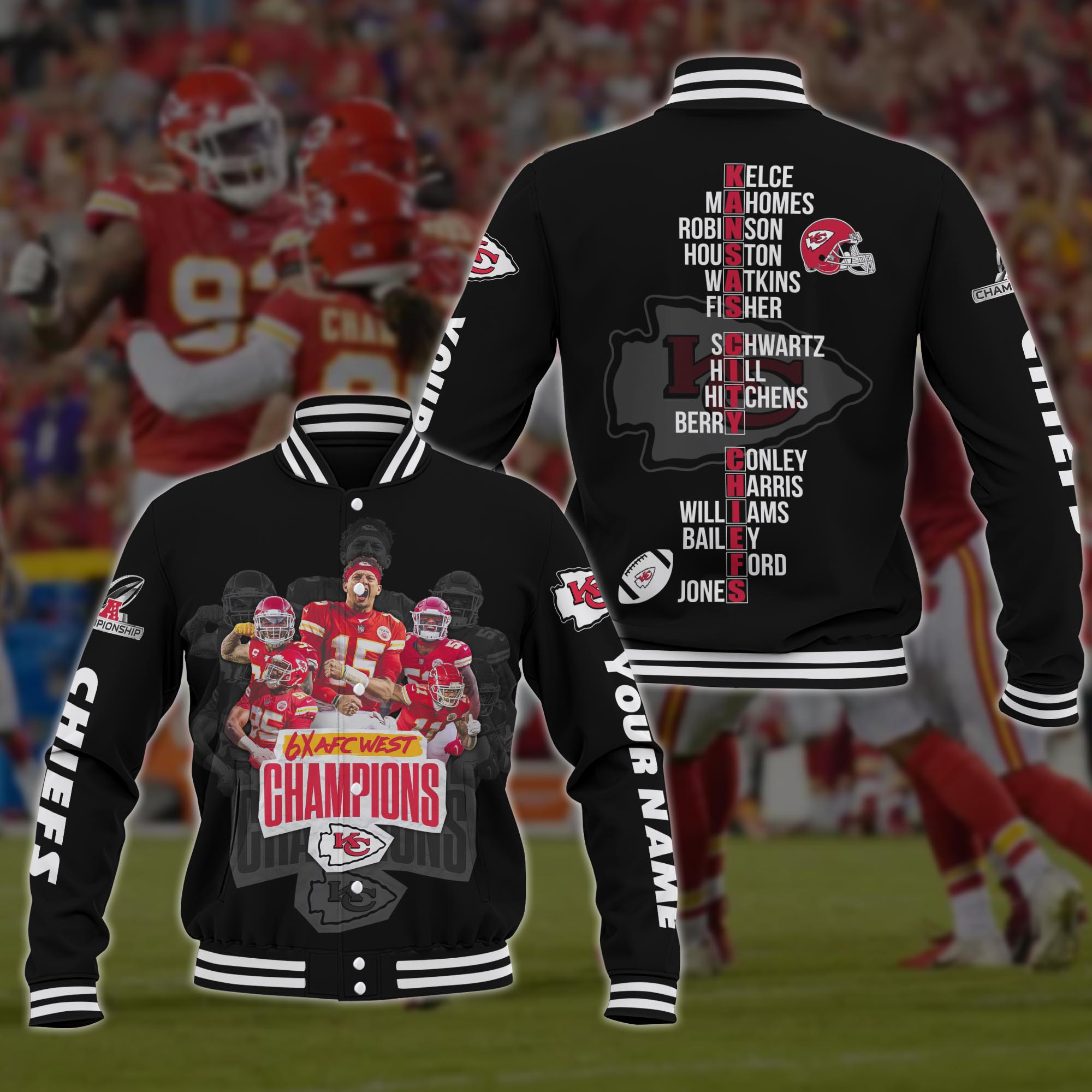 Kansas City Chiefs Team Champions Baseball Jacket For Fans