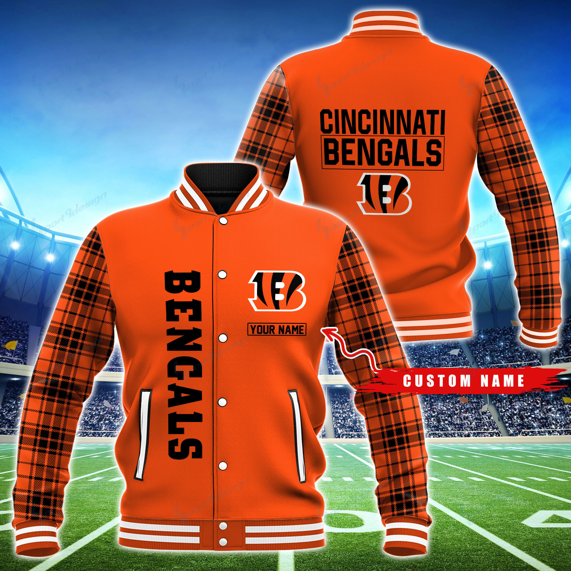 Cincinnati Bengals Customized Baseball Jacket For Fans
