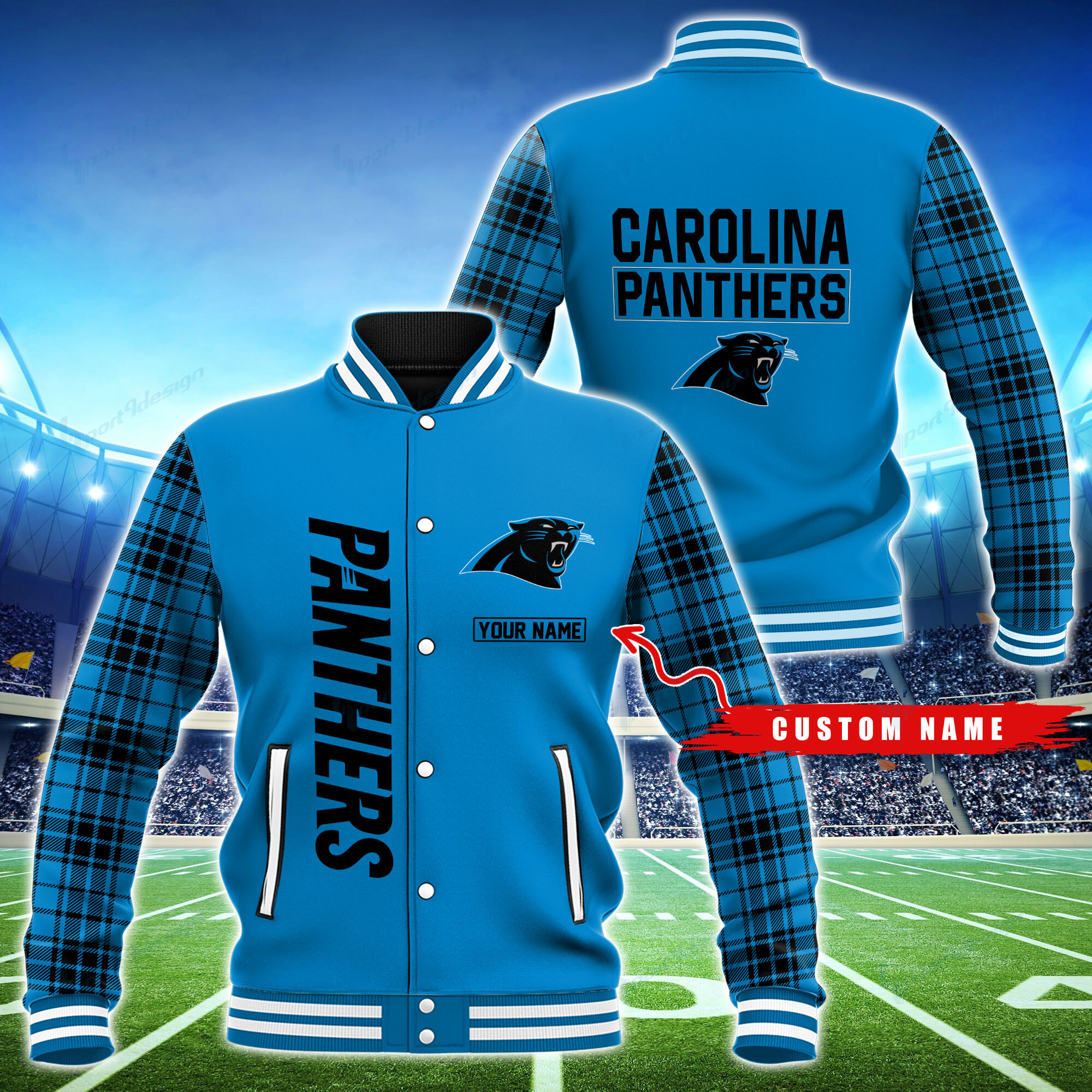 Carolina Panthers Personalized Baseball Jacket For Men Women