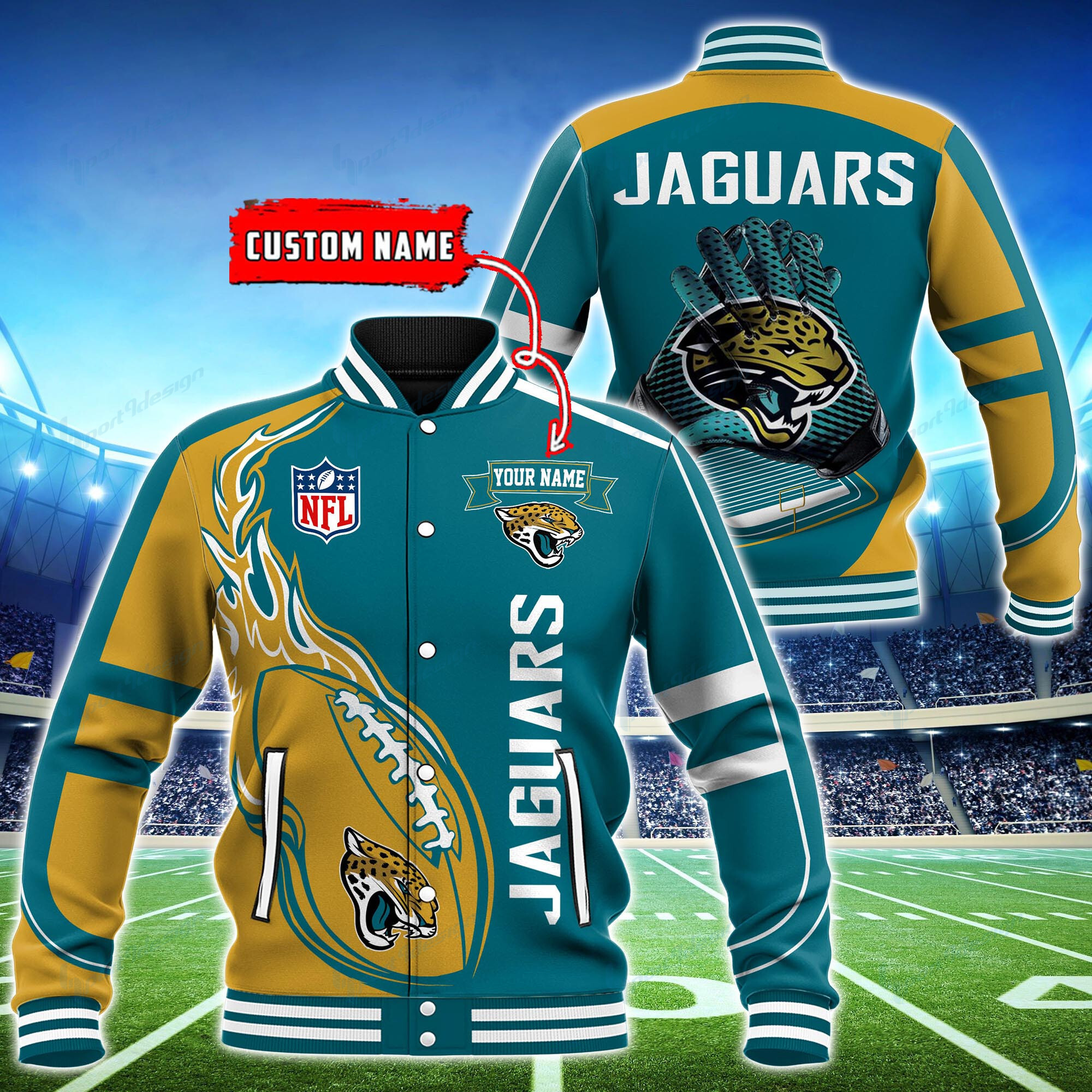 Jacksonville Jaguars Personalized Baseball Jacket Best Collection For Sport Fan