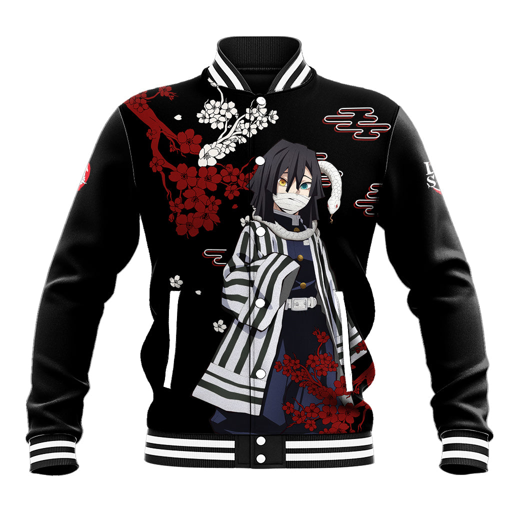 Obanai Iguro Japan Style Anime Varsity Baseball Jacket For Fans