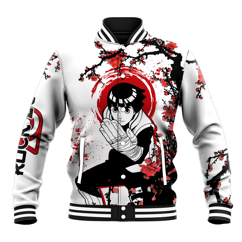 Rock Lee Japan Style Anime Varsity Baseball Jacket For Fans