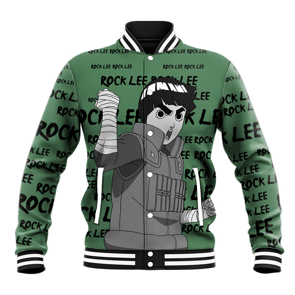 Rock Lee Style Manga Anime Varsity Baseball Jacket For Fans
