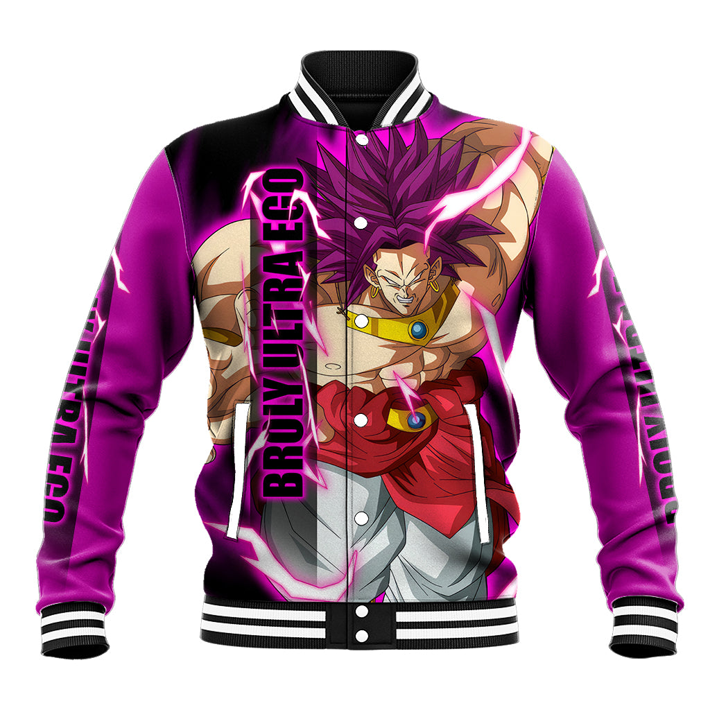 Broly Ultra Ego Anime Varsity Baseball Jacket For Fans