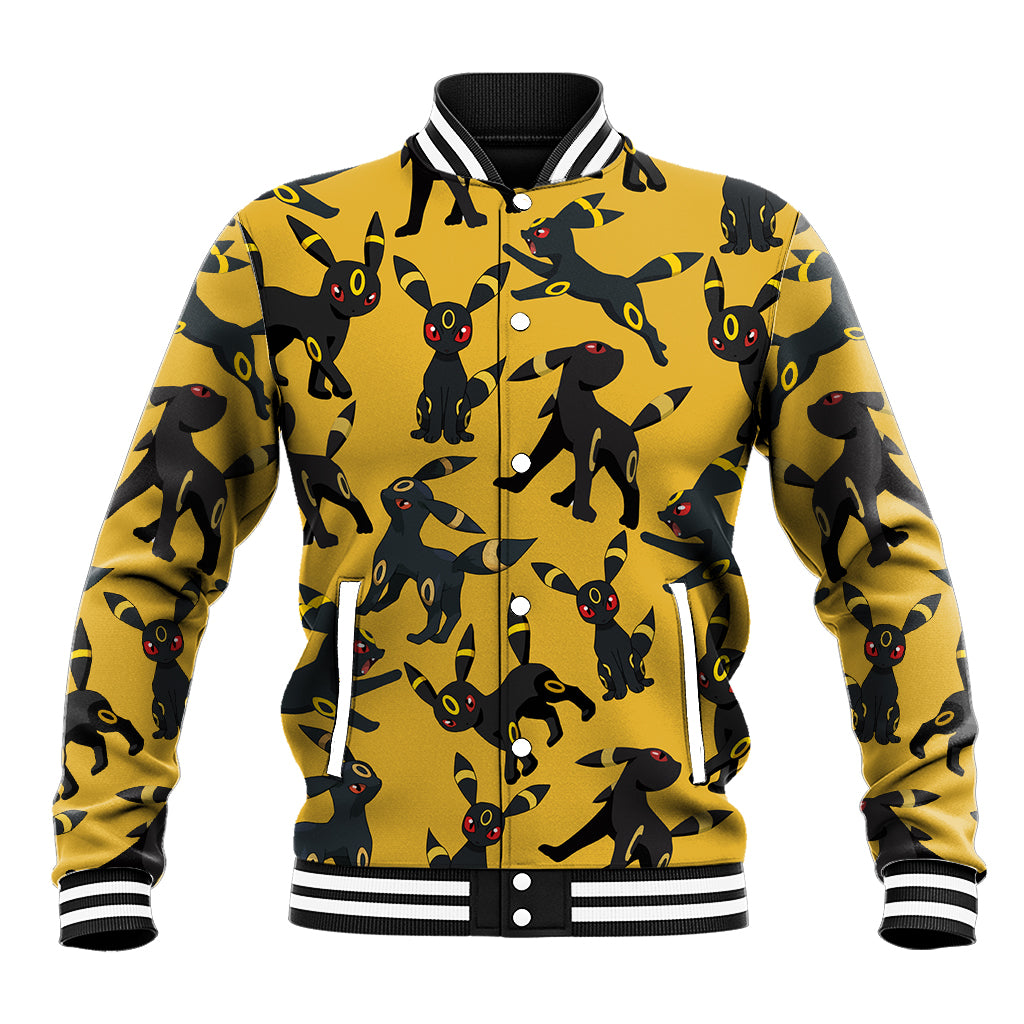 Umbreon Pattern Style Anime Varsity Baseball Jacket For Fans