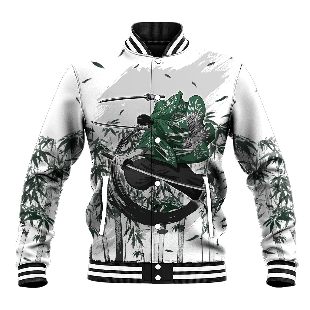 Zoro One Piece Anime Varsity Baseball Jacket Bamboo Style For Fans