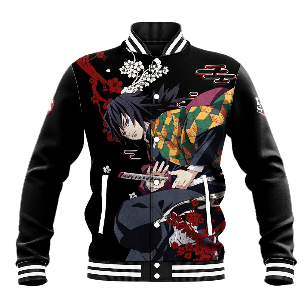 Giyu Tomioka Japan Style Anime Varsity Baseball Jacket For Fans