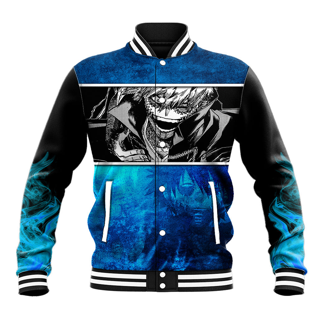 Mha Dabi Blueflame Anime Varsity Baseball Jacket The Past Never Dies For Fans