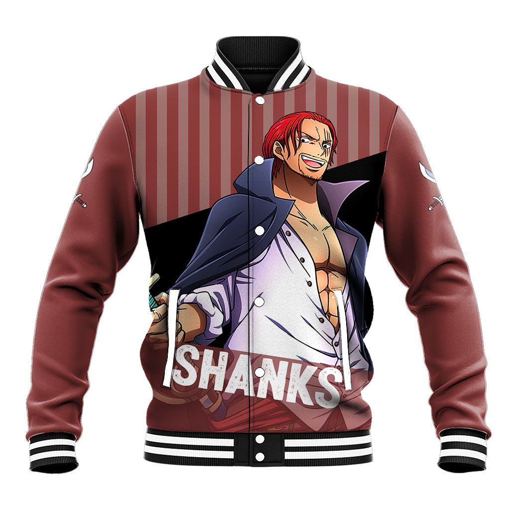 Shanks Redhaired Yonko One Piece Anime Varsity Baseball Jacket For Fans