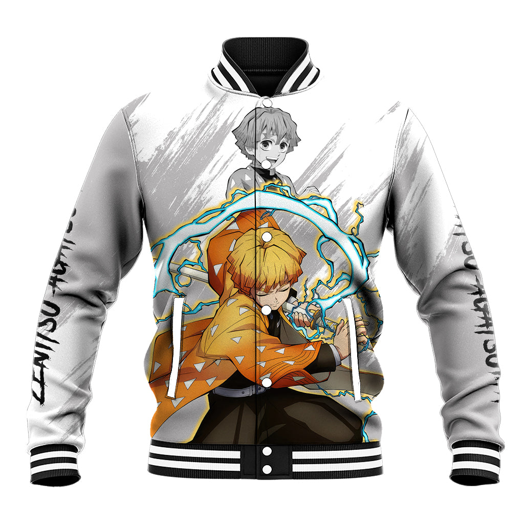 Zenitsu Anime Varsity Baseball Jacket Demon Slayer For Fans