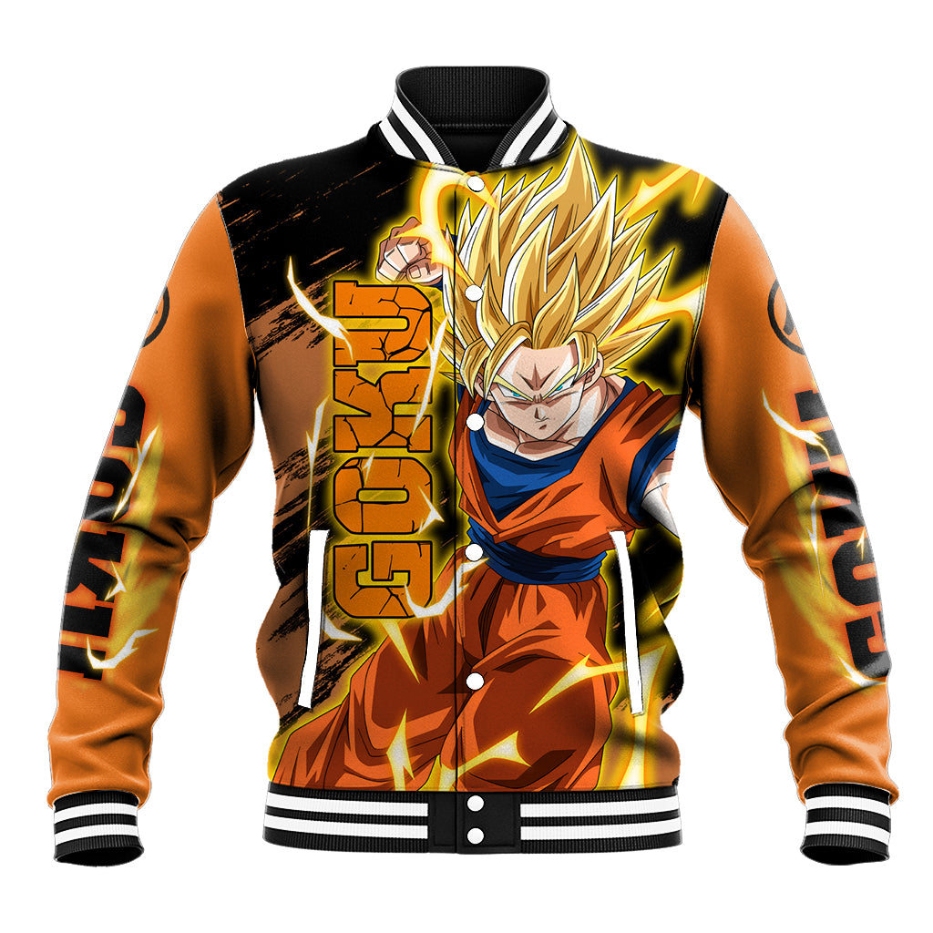 Goku Super Saiyan Dragon Ball Anime Varsity Baseball Jacket For Fans