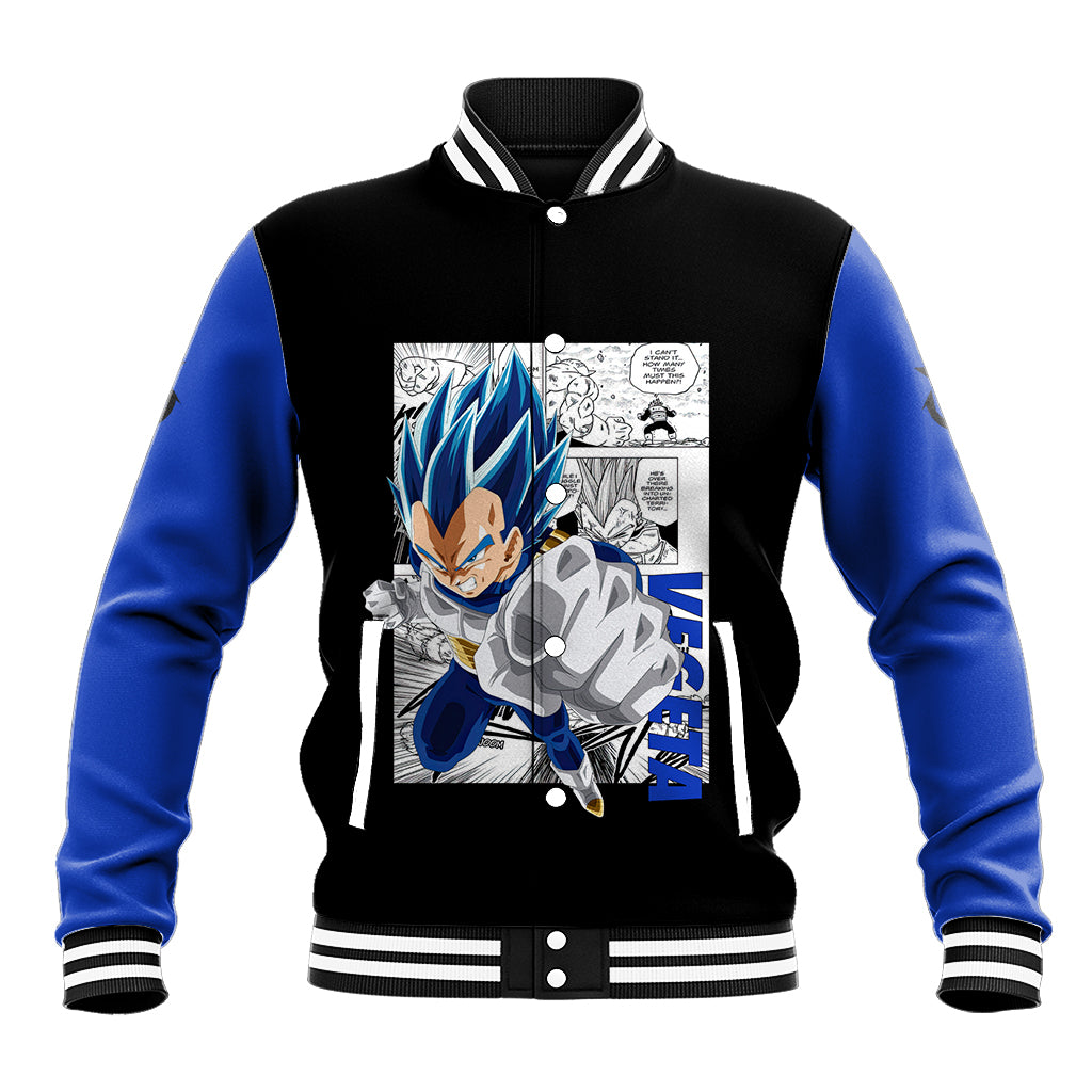 Vegeta Blue Anime Manga Anime Varsity Baseball Jacket For Fans