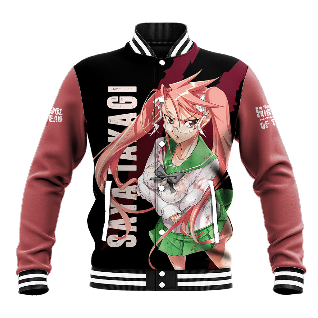 Saya Takagi Anime Varsity Baseball Jacket Highschool Of Dead For Fans