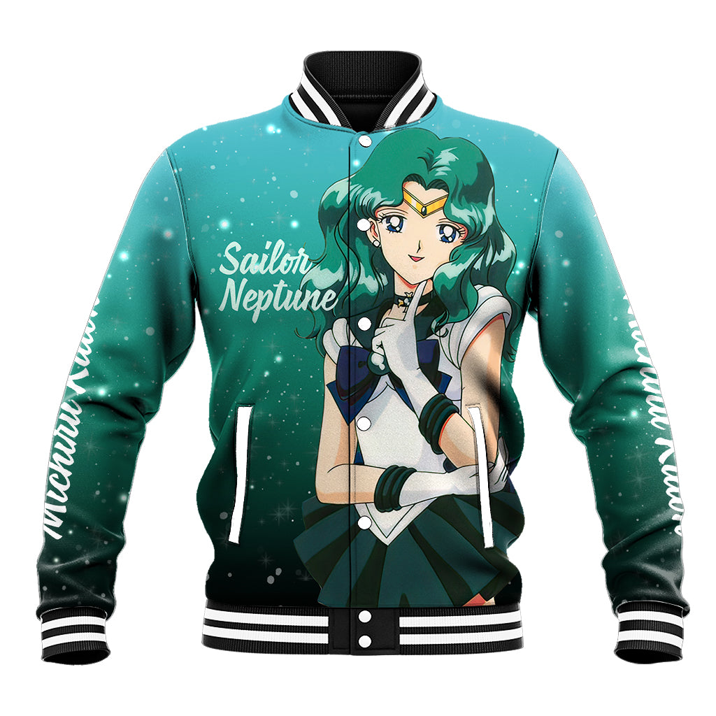 Michiru Kaioh Anime Varsity Baseball Jacket Sailor Neptune Sailor Moon Anime For Fans