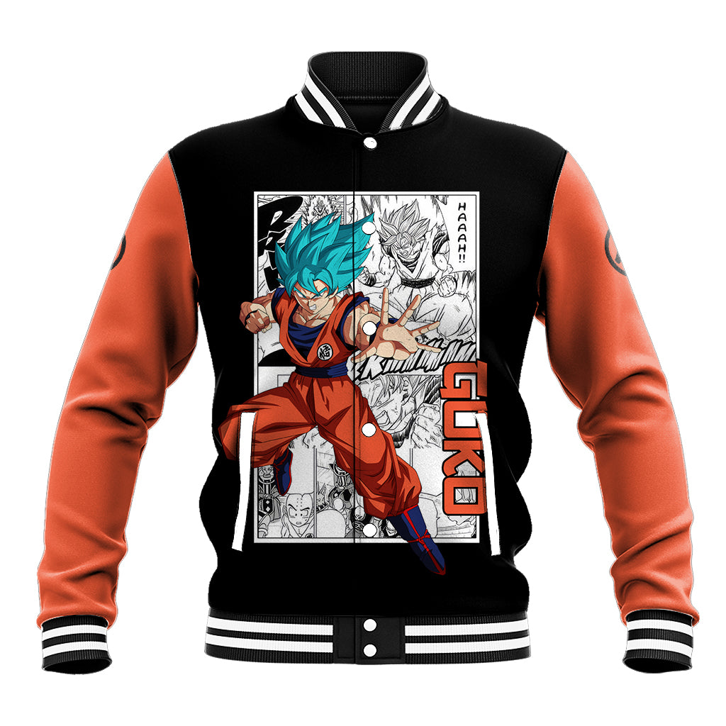 Goku Blue Anime Varsity Baseball Jacket Dragon Ball For Fans