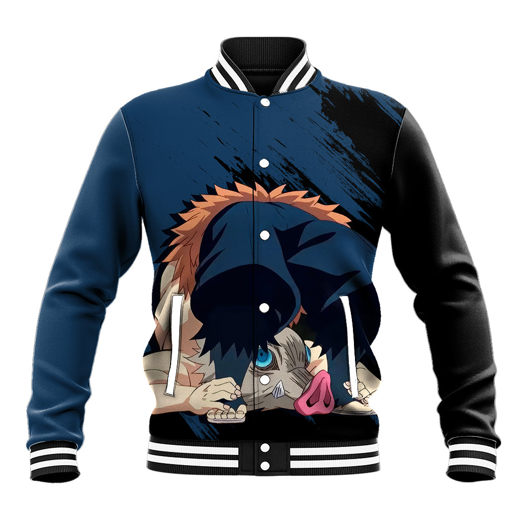 Kimetsu Inosuke Anime Varsity Baseball Jacket Demon Slayer For Fans