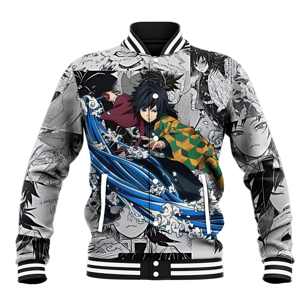 Giyu Tomioka Demon Slayer Anime Varsity Baseball Jacket For Fans