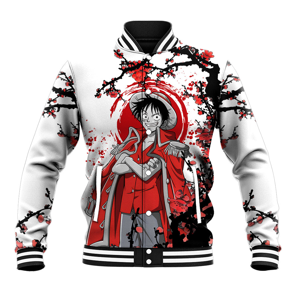 Luffy Pirate King Japan Style Anime Varsity Baseball Jacket For Fans