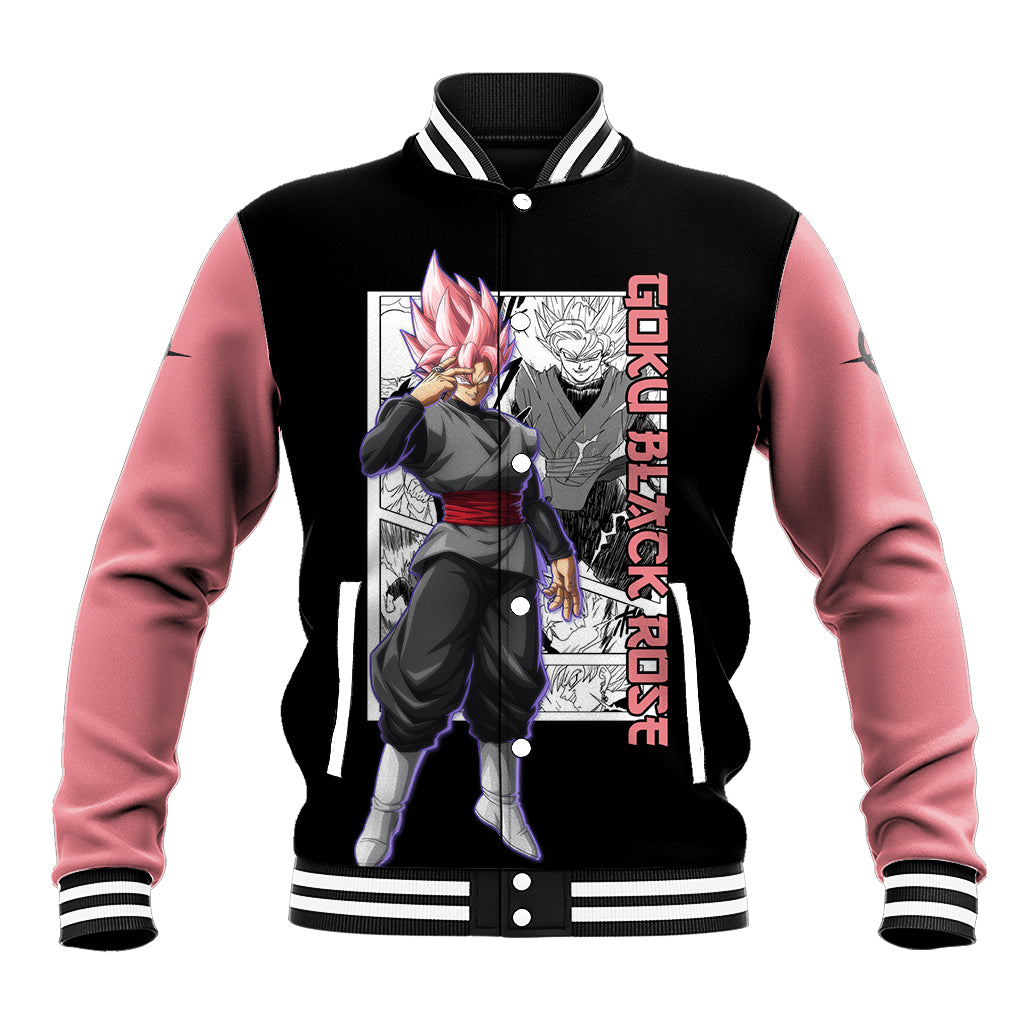 Goku Black Rose Anime Varsity Baseball Jacket Dragon Ball For Fans