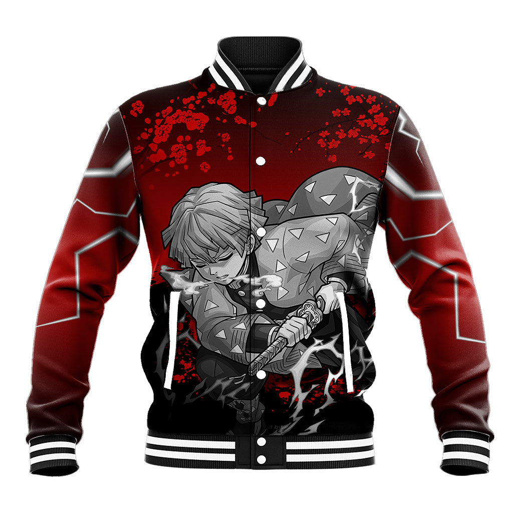 Zenitsu Japan Art Anime Varsity Baseball Jacket For Fans