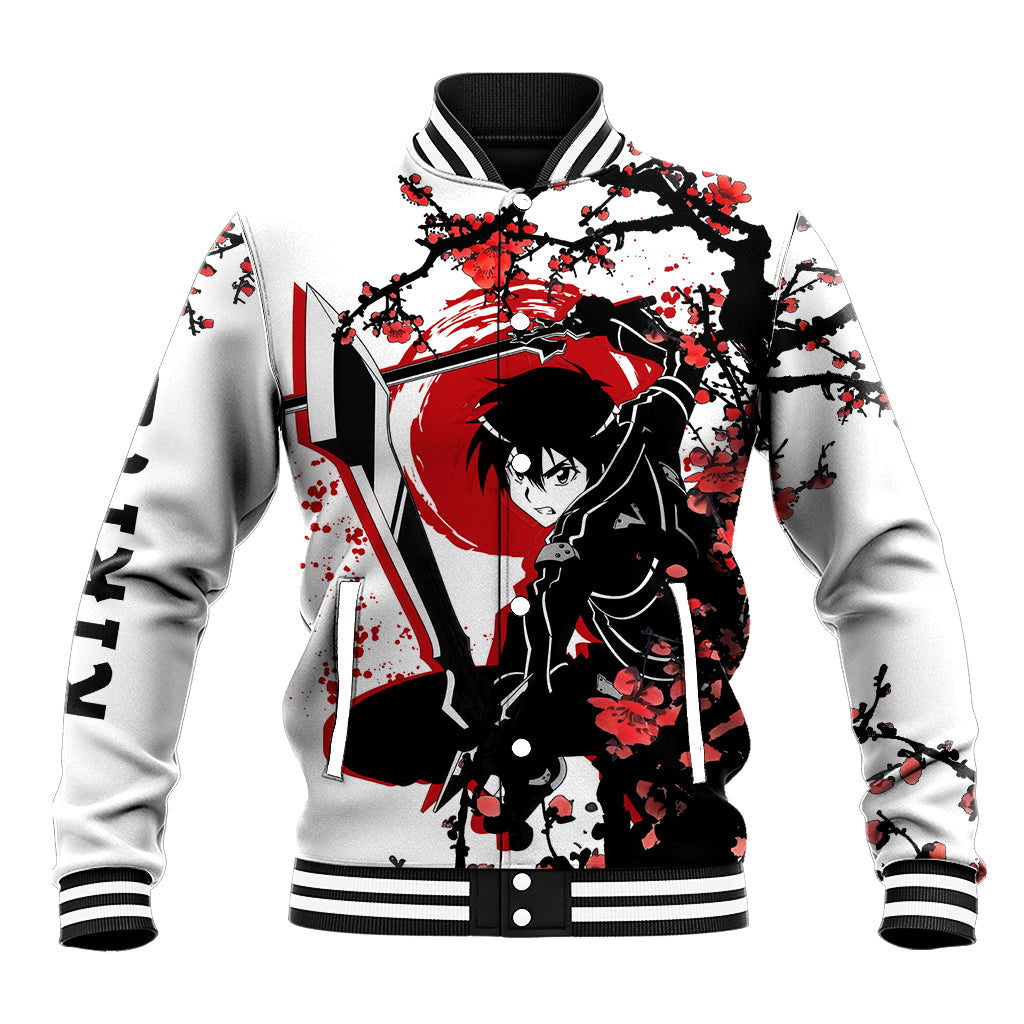 Kirito Anime Varsity Baseball Jacket Sword Art Online Anime Japan Style For Fans