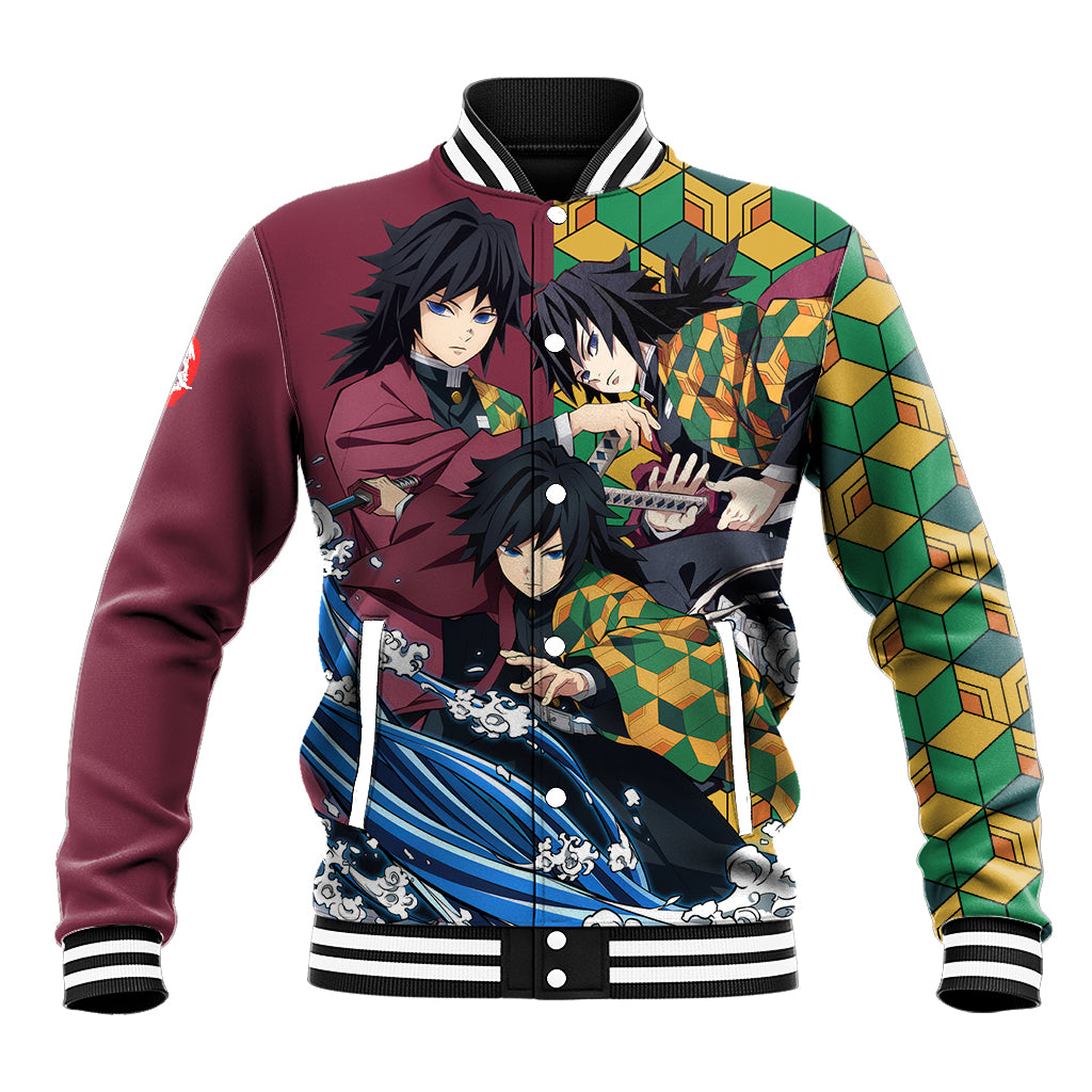 Giyu Anime Varsity Baseball Jacket Demon Slayer For Fans