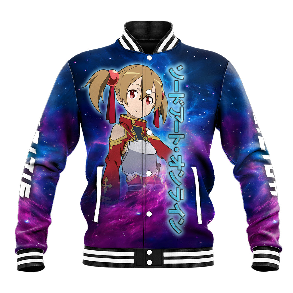 Silica Anime Varsity Baseball Jacket Sword Art Galaxy Style For Fans