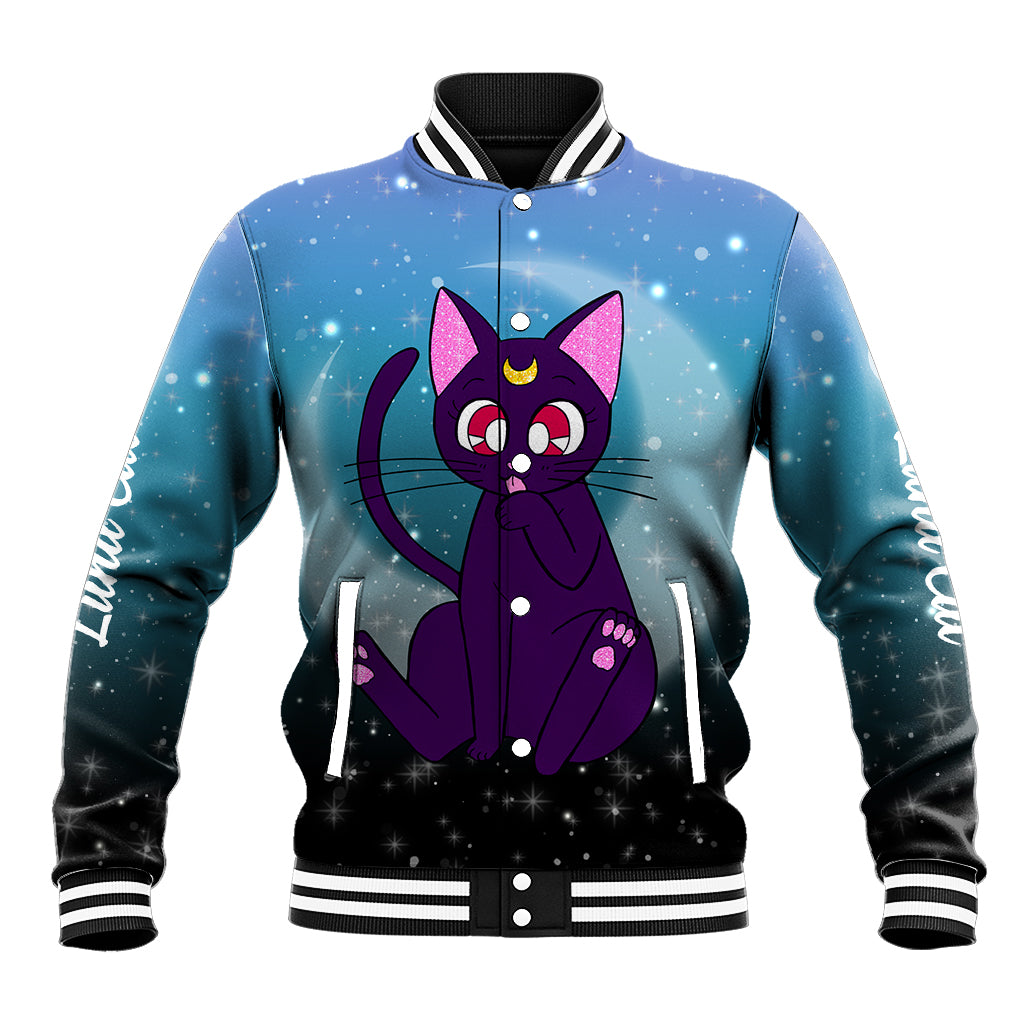 Luna Cat Sailor Moon Anime Varsity Baseball Jacket For Fans