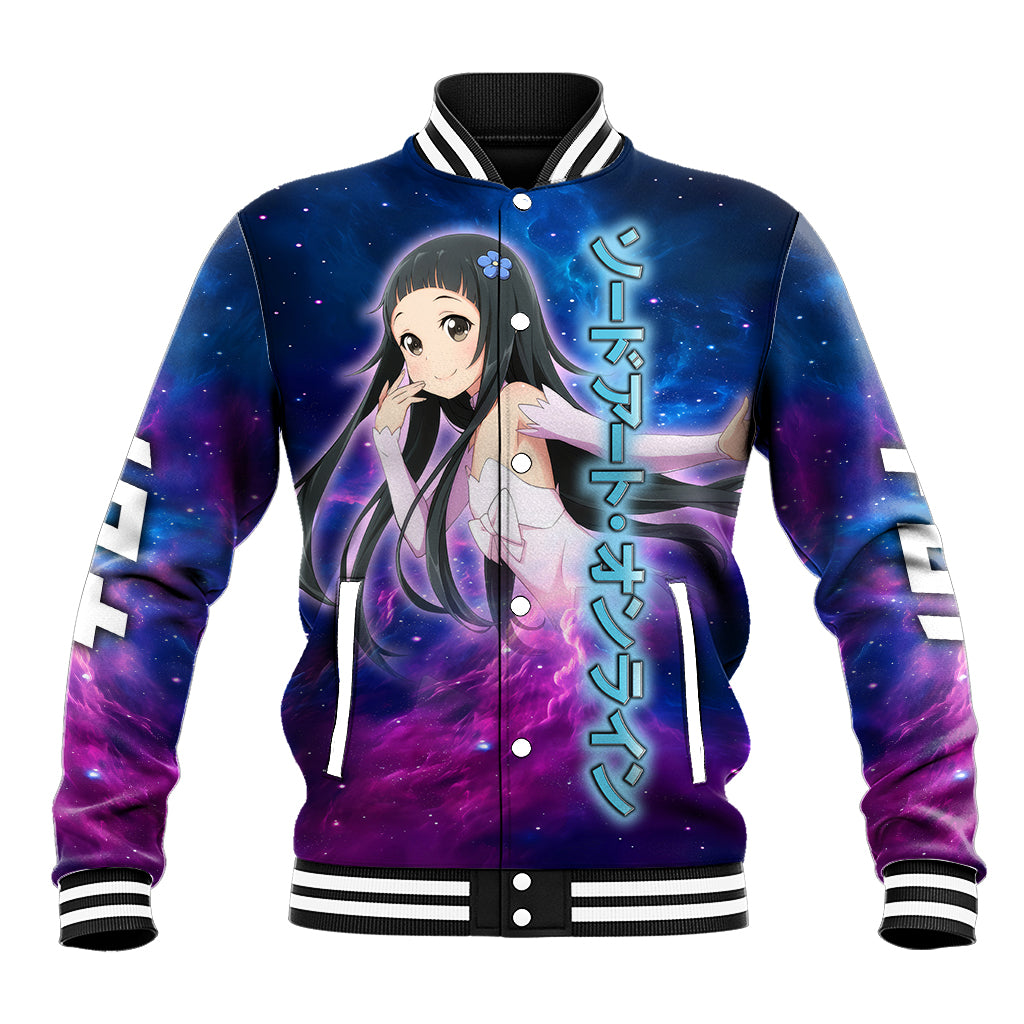 Yui Anime Varsity Baseball Jacket Sword Art Galaxy Style For Fans