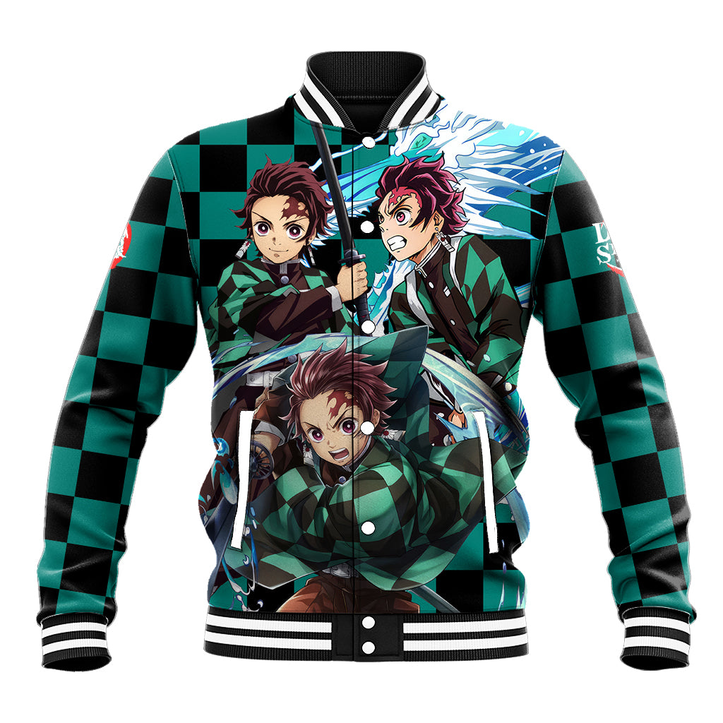 Kamado Tanjro Anime Varsity Baseball Jacket Demon Slayer For Fans