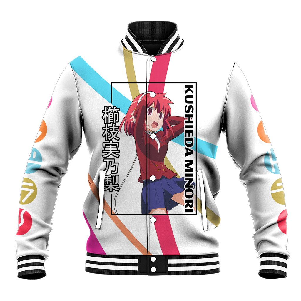 Kushieda Minori Anime Varsity Baseball Jacket Toradora Anime Style For Fans