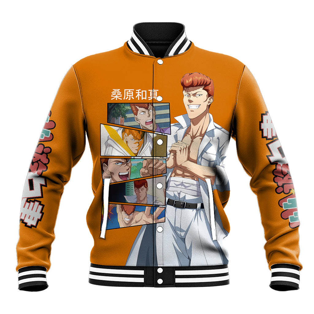 Kazuma Kuwabara Anime Varsity Baseball Jacket Yuyu Hakusho For Fans