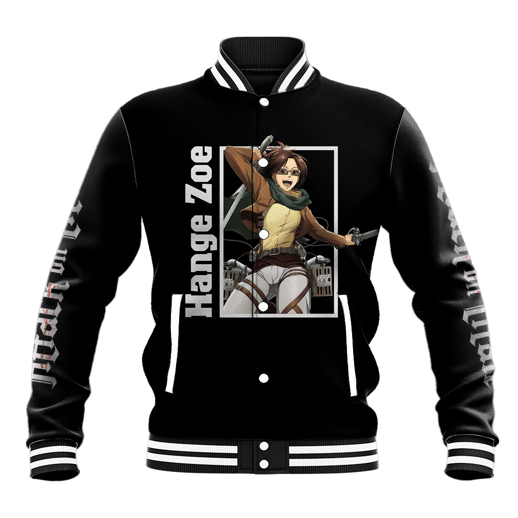 Hange Zoe Anime Varsity Baseball Jacket Attack On Tittan Anime Style For Fans