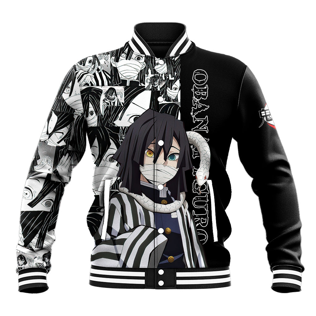 Obanai Iguro Anime Varsity Baseball Jacket Demon Slayer For Fans