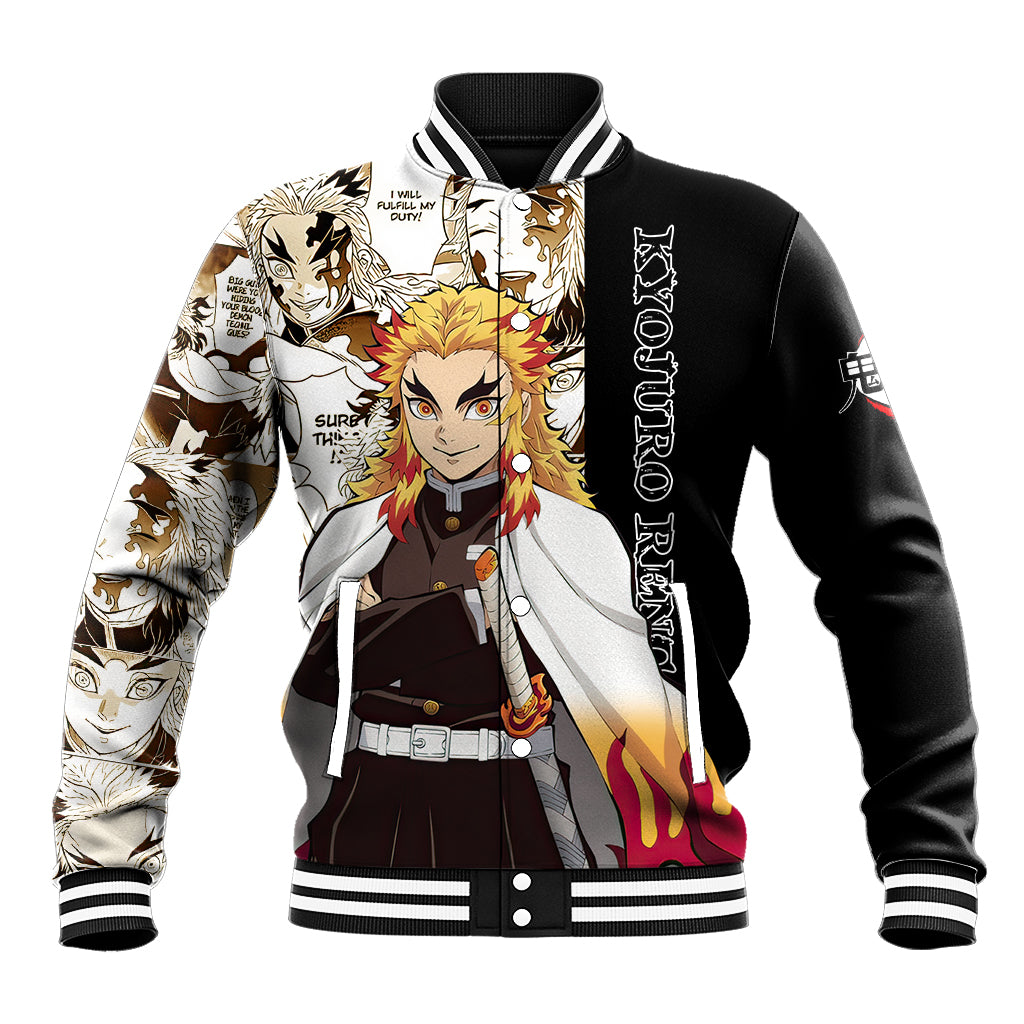 Kyojuro Rengoku Anime Varsity Baseball Jacket Demon Slayer For Fans