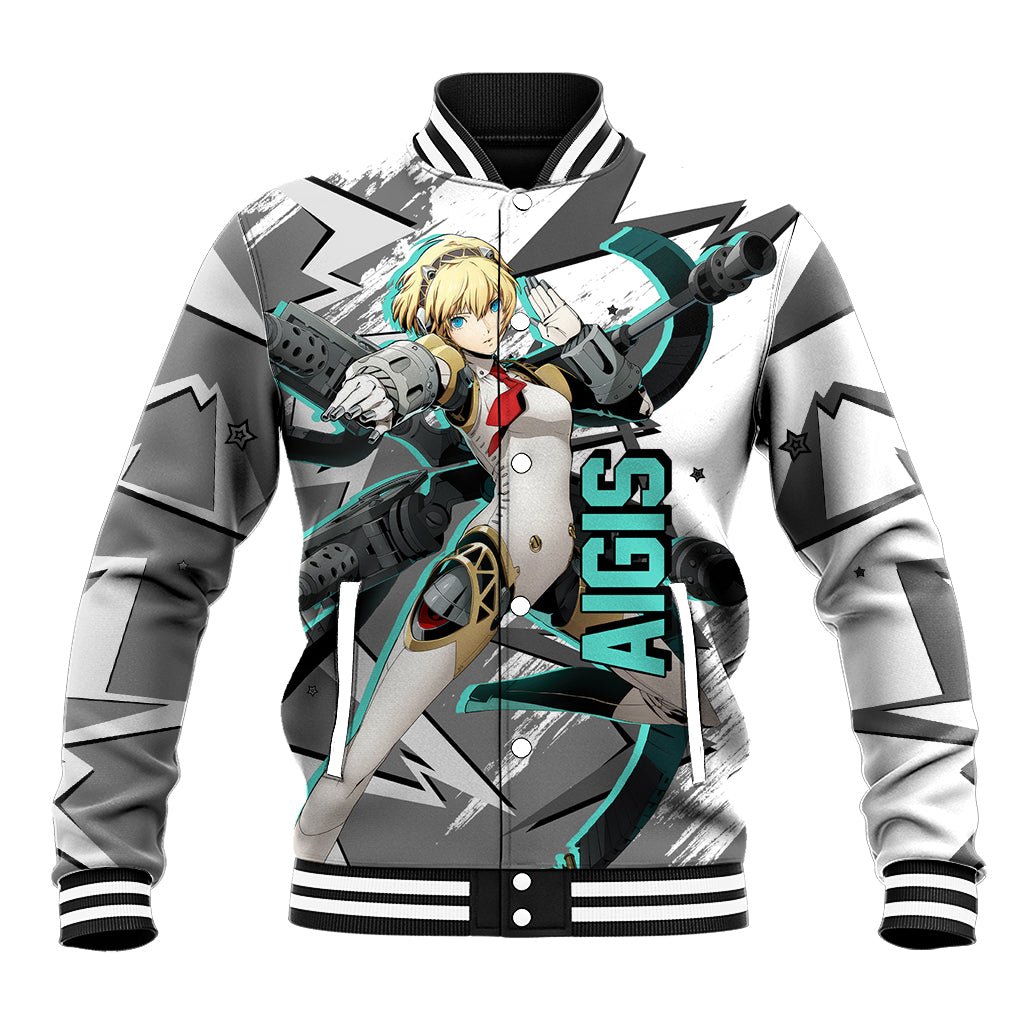 Aigis Persona Anime Varsity Baseball Jacket Anime For Fans