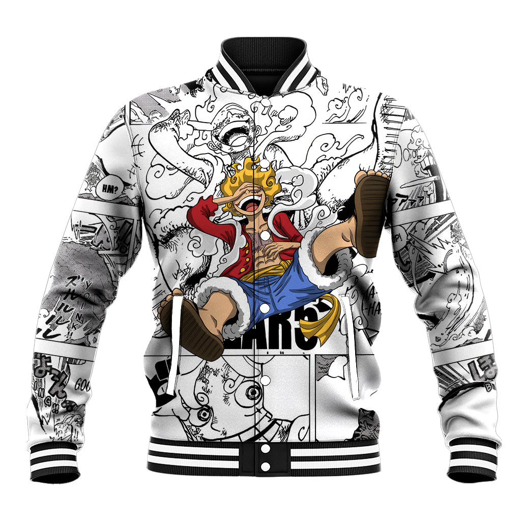 Luffy Gear 5 Awakening One Piece Anime Varsity Baseball Jacket Style For Fans