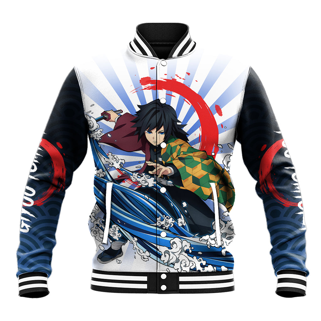 Giyuu Tomioka Anime Varsity Baseball Jacket Demon Slayer For Fans